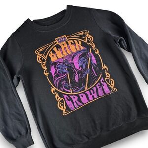 The Black Crowes Sweatshirt Mens Medium Black Cotton Blend Band Crew Neck